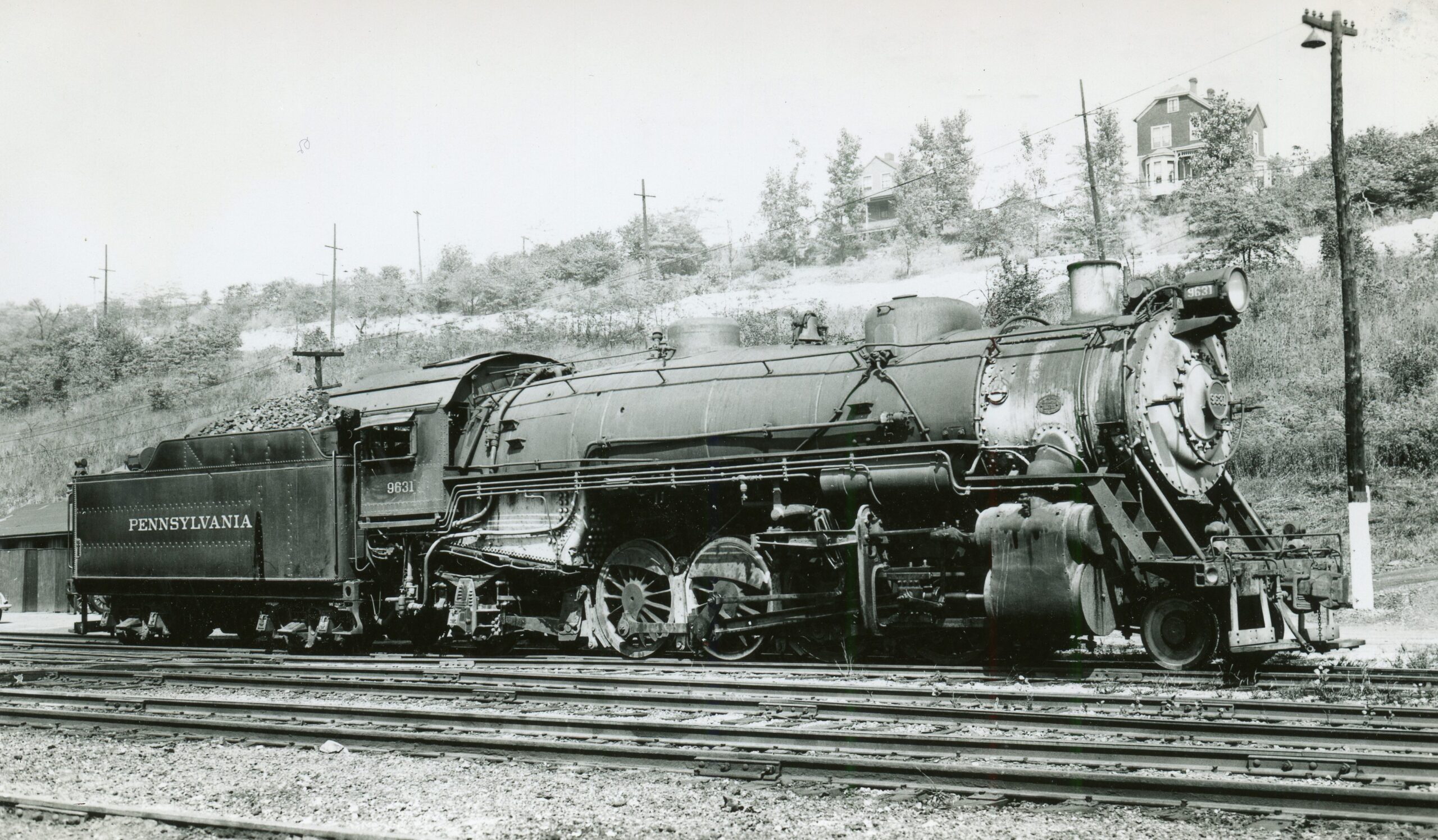 Pennsylvania Railroad | Cincinatti, Ohio | Class L2s  2-8-2 #9631 steam locomotive | September 25, 1938 | Fred Schneider photograph | John Bowman Jr. collection
