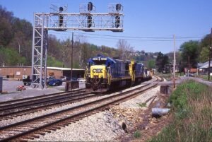 CSX Transportation | Grafton, West Virginia | GE B36-7 #5581 and #5827 diesel-electric locomotives | April 27, 2006 | Dick Flock photograph