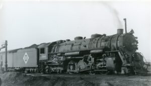 Erie Railroad | Secaucus, New Jersey | Lima S4 class 2-8-4 #3360 “Berkshire” steam locomotive | 1948 | Bob Lorenz photograph | Elmer Kremkow collection