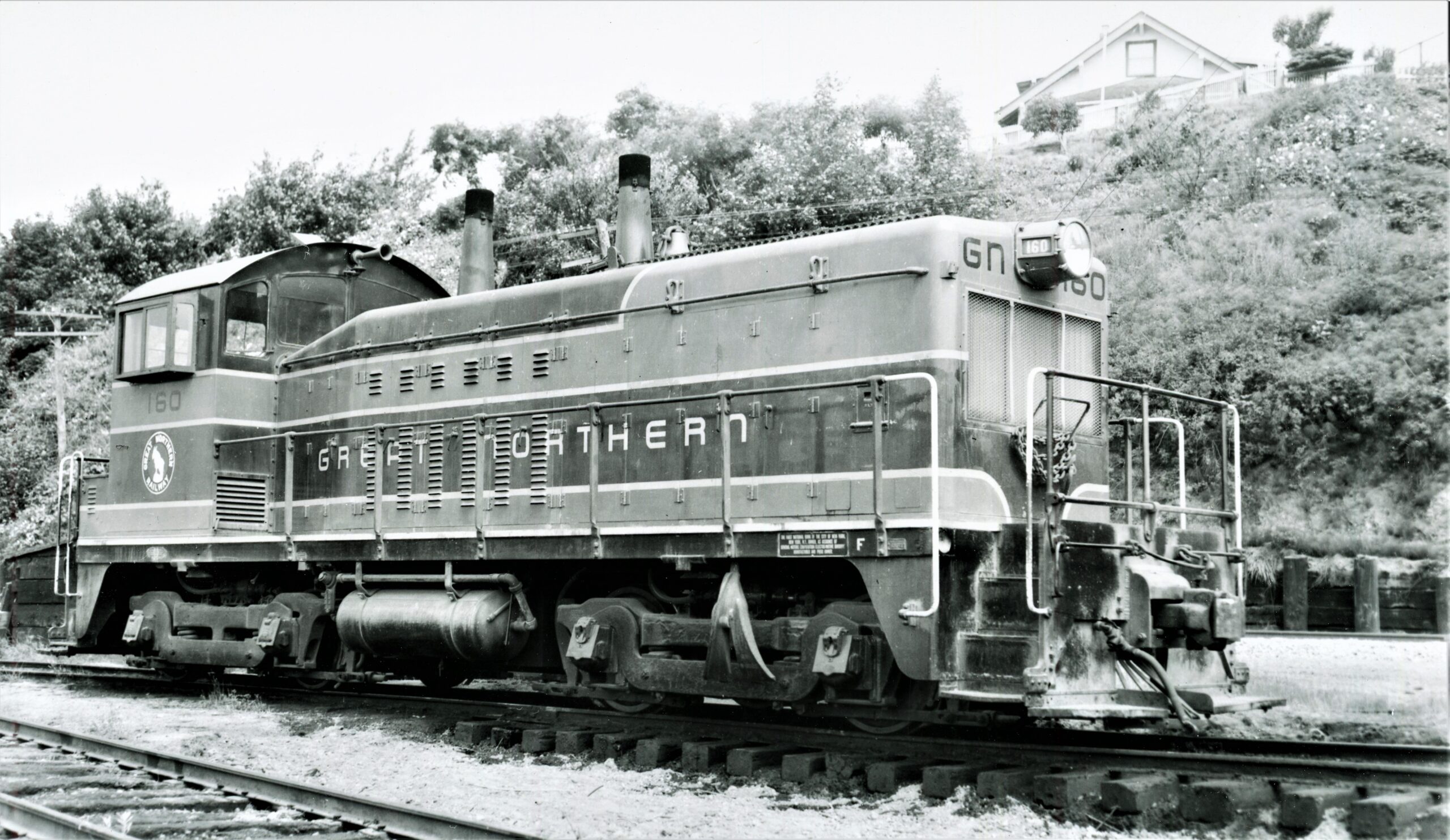 Great Northern Railway | Bellingham, Washington | EMD Class SW7 #160 diesel-electric switcher locomotive | July 1956 | Arthur B. Johnson Photo | Elmer Kremkow Collection