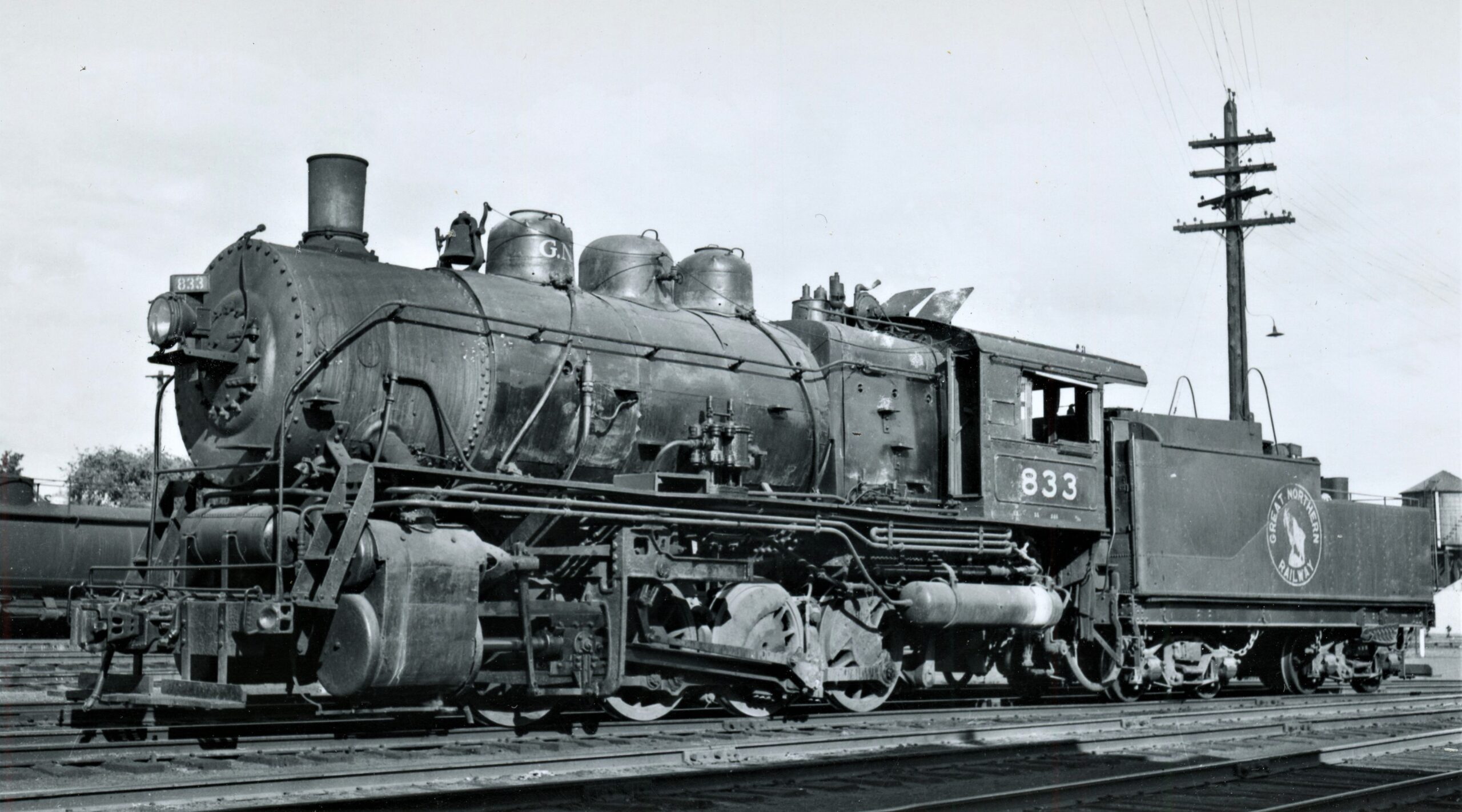 Great Northern | Minneapolis, Minnesota | Class K-8 0-8-0 #833 steam locomotive | May 31, 1948 | Arthur B. Johnson Photo