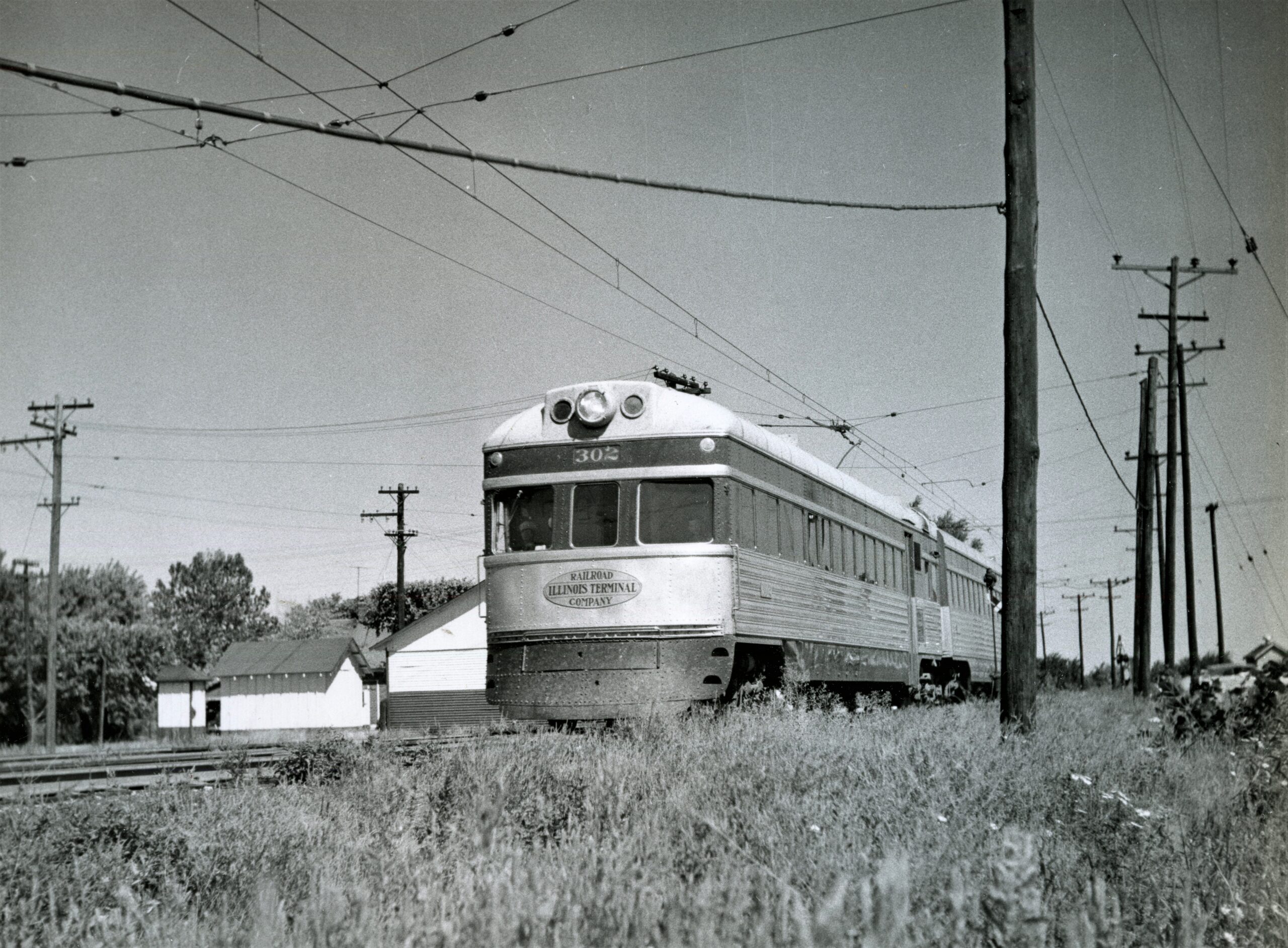 Illinois Terminal | Benld, Illinois | Streamliner #302 | 1953 NRHS Convention | September 6, 1953 | Ara Mesrobian Photograph | NRHS Collection