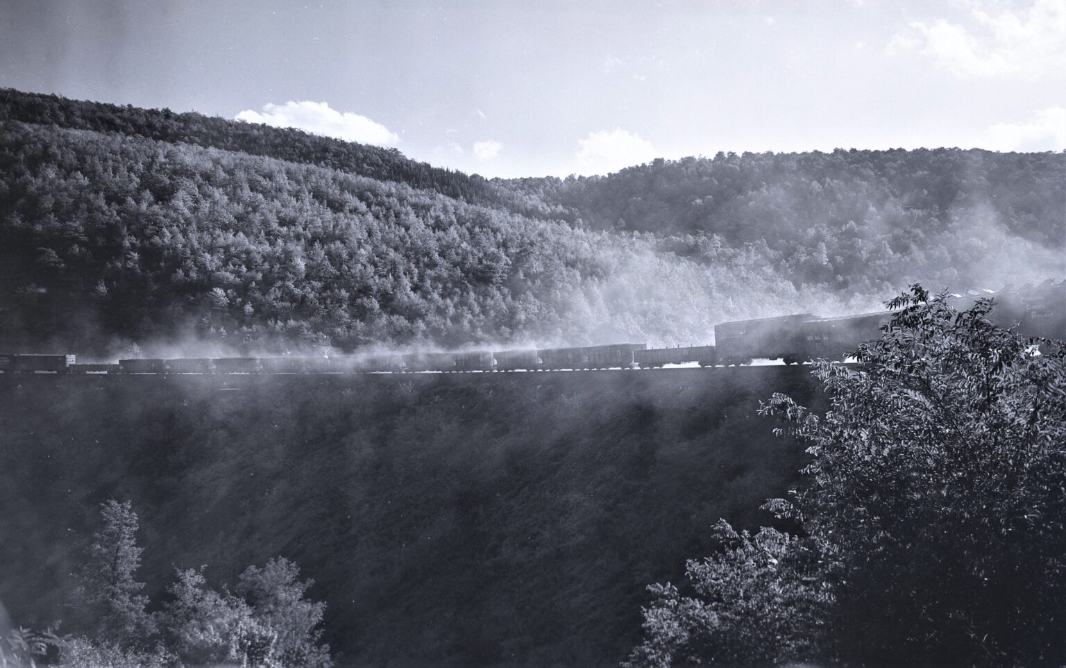 NRHS PRR Horseshoe Curve Eastbound Freight Oct 1954 Fielding Lew Bowman