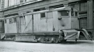 Speedrail | Milwaukee, Wisconsin | Work car #U5 | 1950 | R.L. Rumbolz photograph | West Jersey Chapter NRHS Collection