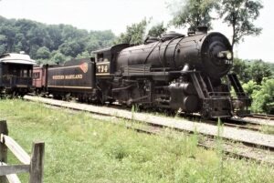 Western Maryland Scenic Railroad | Frostburg, Maryland | Class 2-8-0 #734 steam locomotive | July 16, 1994 | Charles Anderson photograph