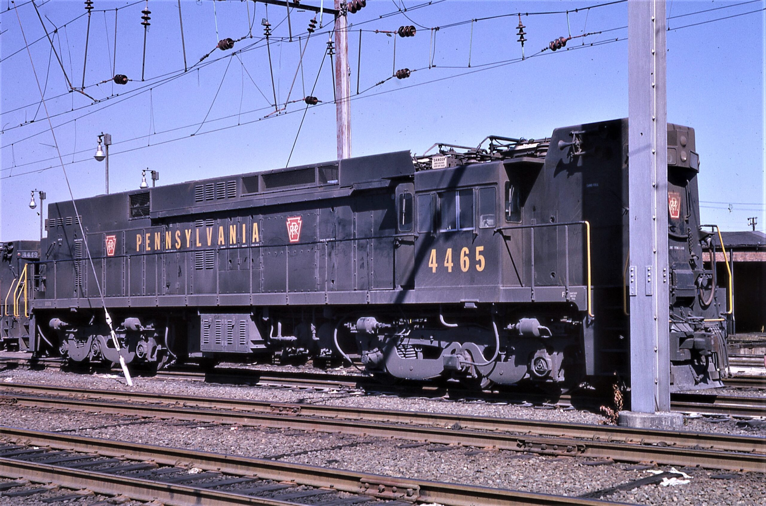 Pennsylvania Railroad | Alexandria, Virginia | GE Class E44 #4465 electric motor | September 1963 | Jim Hediger photograph | Steve Timko collection