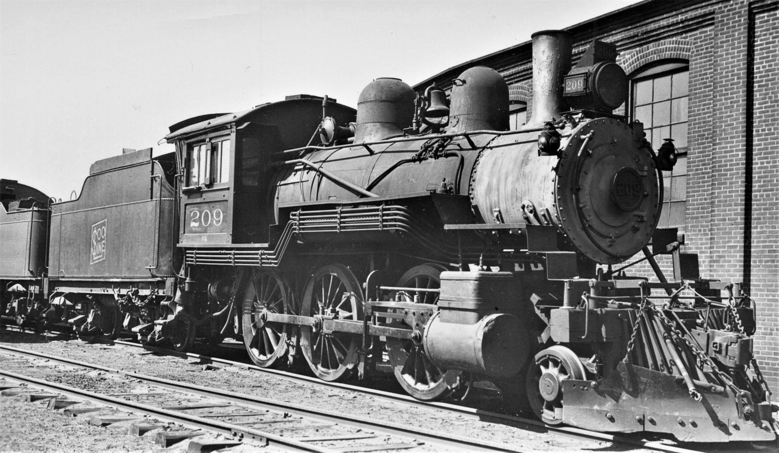 Soo Line | Minneapolis, Minnesota | Class D-4 2-6-0 #209 steam locomotive | ex Wisconsin and Northern #7 | ex NYCHR #1686 | Built 1892 | July 1934 | Harold Vollrath photograph