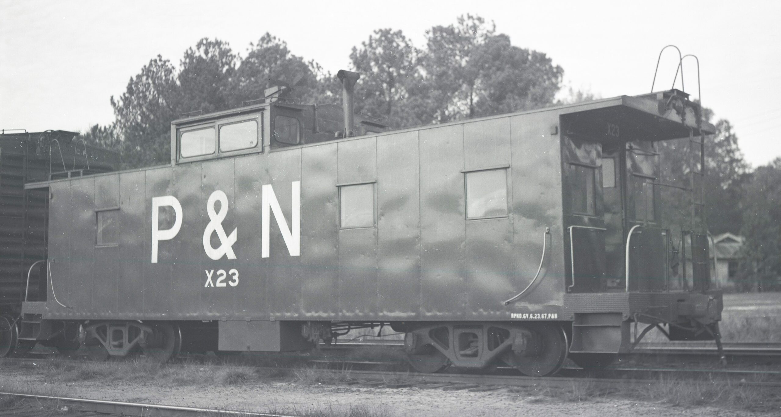 Piedmont and Northern Railroad | Greenwood, South Carolina | Caboose #T23 | November 4, 1967 | H.B.Olsen photograph
