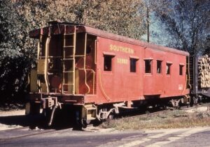 Southern Railway | Topton, North Carolina | Bay window caboose #X2882 | October 9, 1961 | Bill Echternacht, Jr. photograph