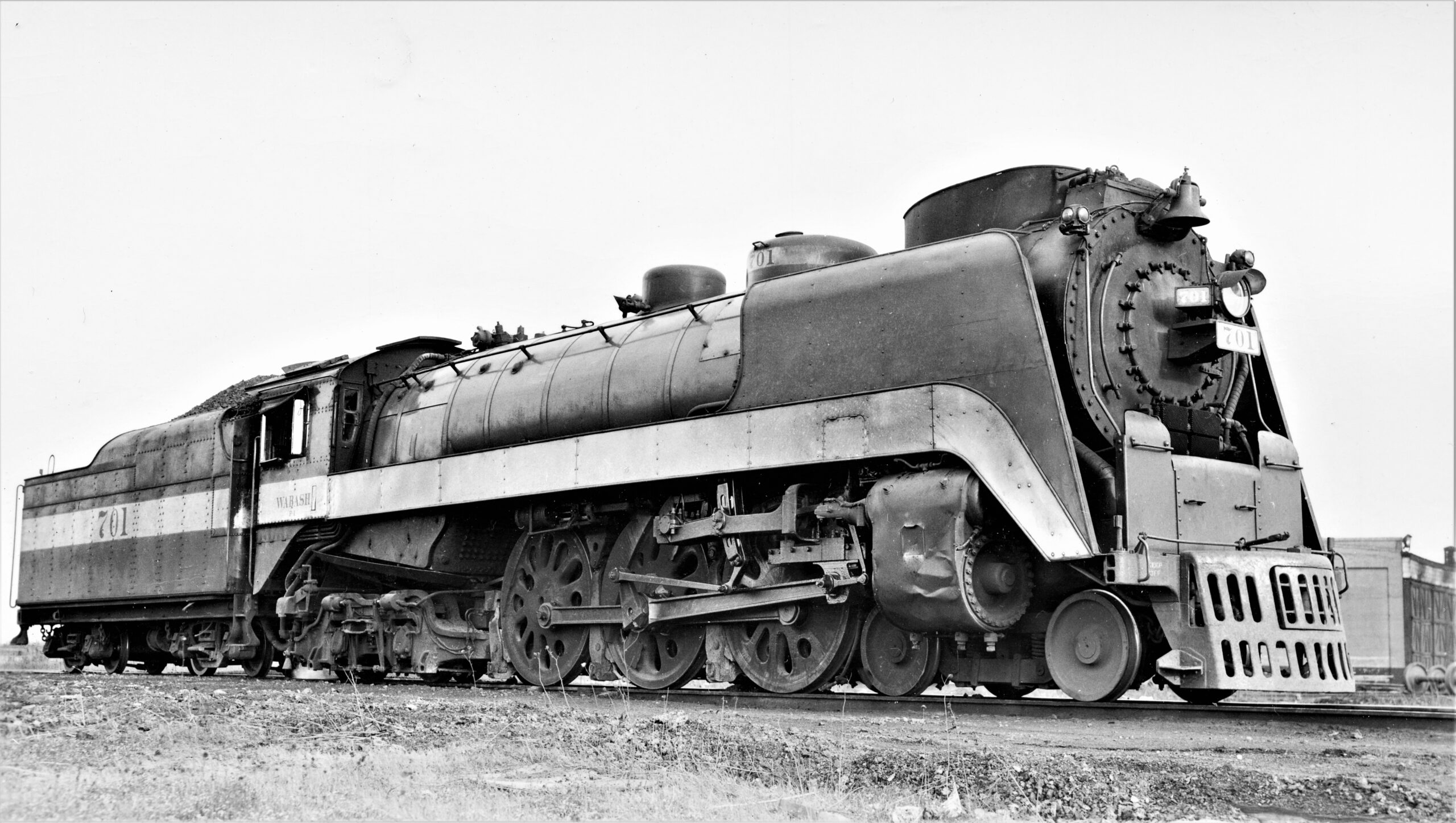 Wabash Railroad | Chicago, Illinois | Class P-1 4-6-4 #701 “Hudson” steam locomotive | November 8, 1948 | Robert P. Morris photograph | Elmer Kremkow collection