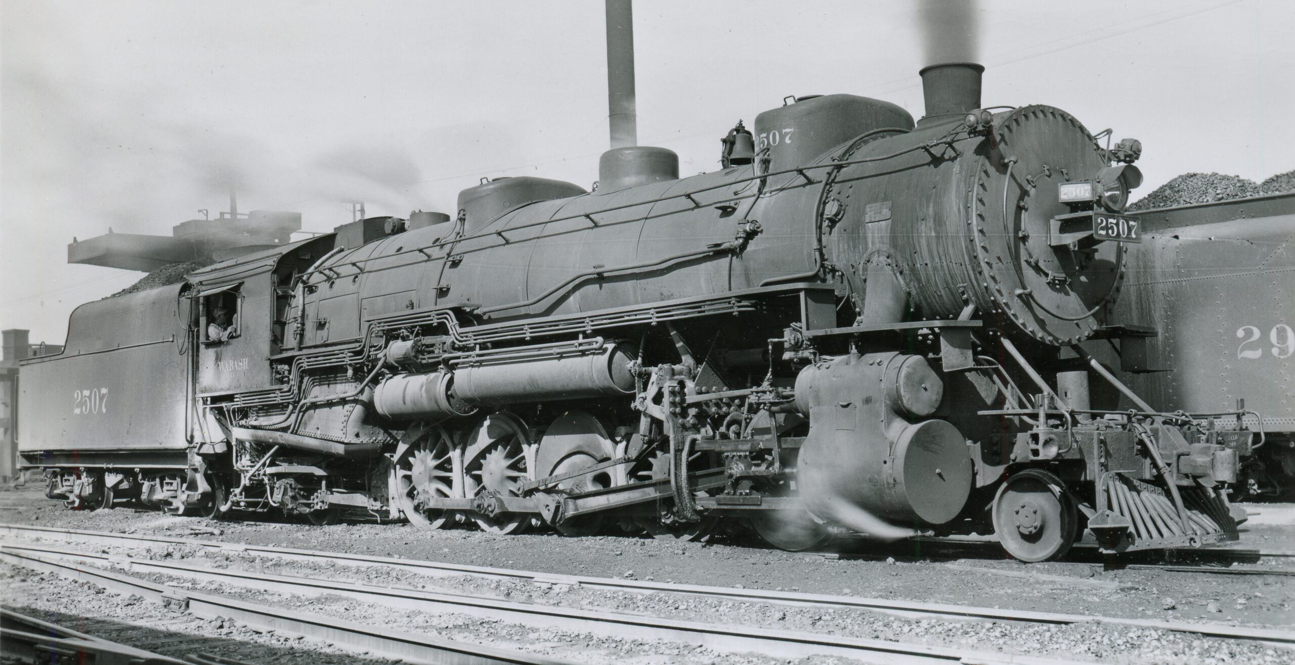 Wabash Railroad | Decatur, Illinois | Class L-1 2-10-2 #2507 steam locomotive | October 10,1948 | Robert P. Morris photograph | Elmer Kremkow collection