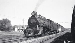 East Broad Top | Orbisonia | Class 2-8-2 #15 steam locomotive | NRHS Passenger extra | October 9, 1949 | John Bowman, Jr. photograph