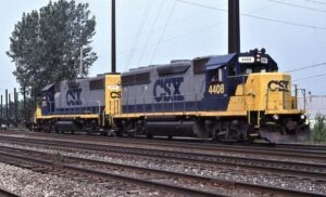 CSX Transportation | Erie, Pennsylvania | EMD GP40-2 4408 and GP38-2277 diesel-electric locomotives | Hammermill Shifter | June 30, 2001| Dick Flock photograph