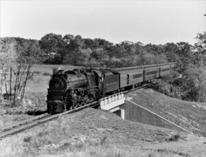 Pennsylvania Railroad | Wall Township, New Jersey | Class K4s 4-6-2 #612 steam locomotive | Passenger Train Special | October 19, 1957 | Homer Hill photograph