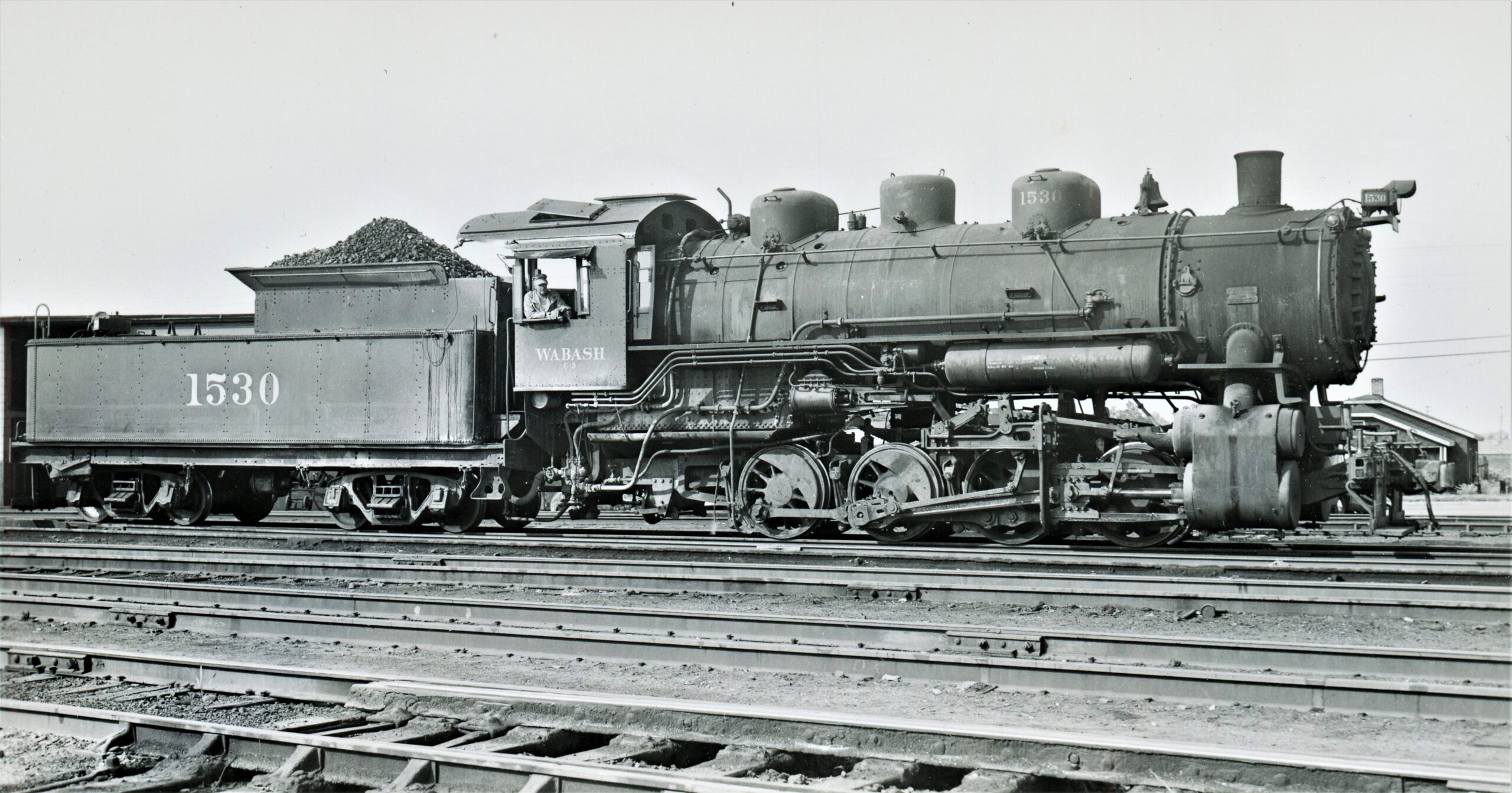 Wabash Railroad | Brooklyn, Illinois | Class C-3 0-8-0 #1530 steam locomotive | September 19, 1923 | Robert Morris photograph | Elmer Kremkow collection