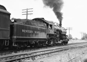 Western Maryland Railway | Thurmont, Maryland | 4-6-2 steam locomotive #206 | June, 1951 | Fielding Lew Bowman photograph