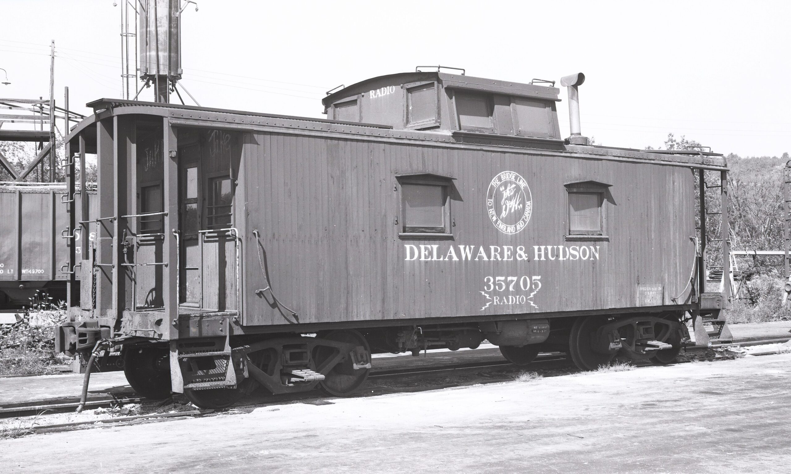 Delaware and Hudson Railway | Mechanicville, New York | Wood caboose #35705 | October 9, 1975 | H.B. Olsen Photograph
