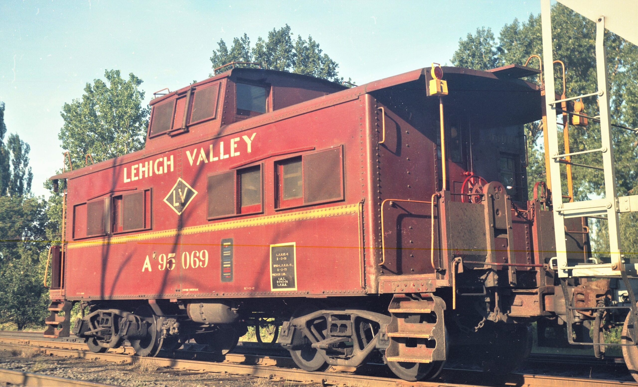 Lehigh Valley | Rouses Point, New York | Northeastern Caboose #A95069 | September 1, 1974 | H.B. Olsen photograph | NRHS Collection