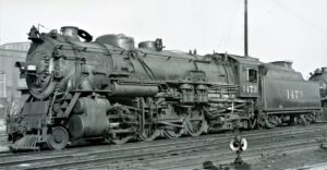 Missouri Pacific | Saint Louis, Missouri | MIKADO 2-8-2 #1473 Steam locomotive | November 16, 1938 | Arthur B. Johnson photo | Elmer Kremkow Collection