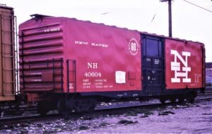 New York New Haven and Hartford Railway | Quincy, Massachusetts | Box car #40604 | May 2, 1966 | Stanley M. Hauck photograph | John Wilson collection
