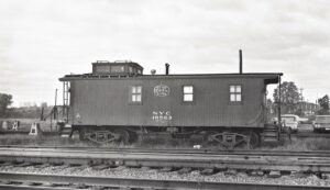 New York Central | Hillsboro, Illinois | Wooden caboose #18583 | October 1, 1965 | H.B. Olsen photograph