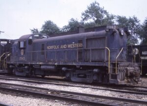 Norfolk and Western Railway | Bellevue, Ohio | Alco Class RS3 #2543 diesel-electric locomotive | ex NPR #543 | April 19, 1971 | Emery Gulash photograph