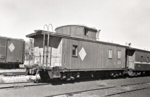 Toledo Peoria & Western Railway | TP&W | East Peoria, Illinois | wooden caboose #518 | September 15, 1975 | H. B. Olsen photograph