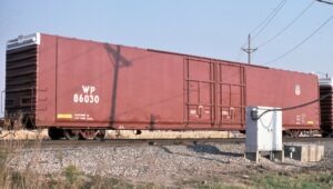 Union Pacific | Toledo, Ohio | Hi cube box car #WP86030 | ex-Western Pacific | October 27, 1989 | Emery Gulash photograph