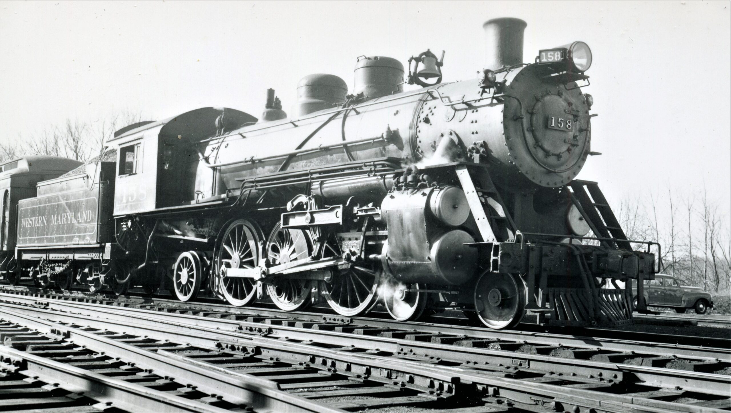 Western Maryland Railway | Union Bridge, Maryland | K1 class #158 steam locomotive | Passenger Train | May 22, 1941