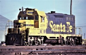 Atchison Topeka and Santa Fe Railway | Amarillo, Texas | EMD Diesel-electric locomotive GP9u #2136 | June 1979 | unknown photographer