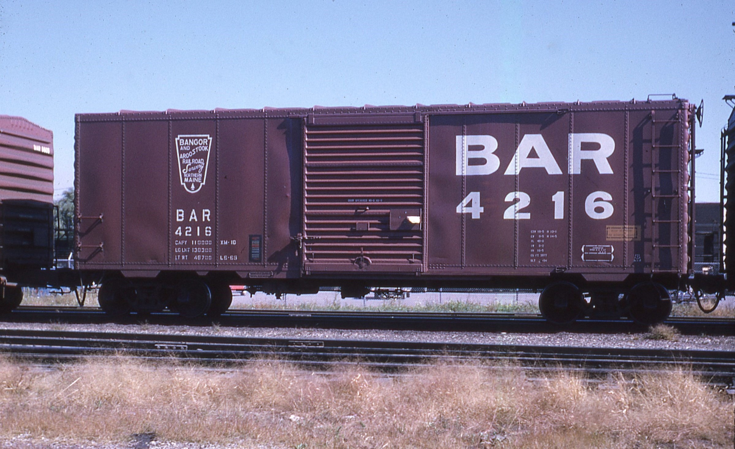 Bangor and Aroostook Railroad | Windsor, Ontario, Canada | Box car #4216 | October 4, 1969 | Emery Gulash photograph