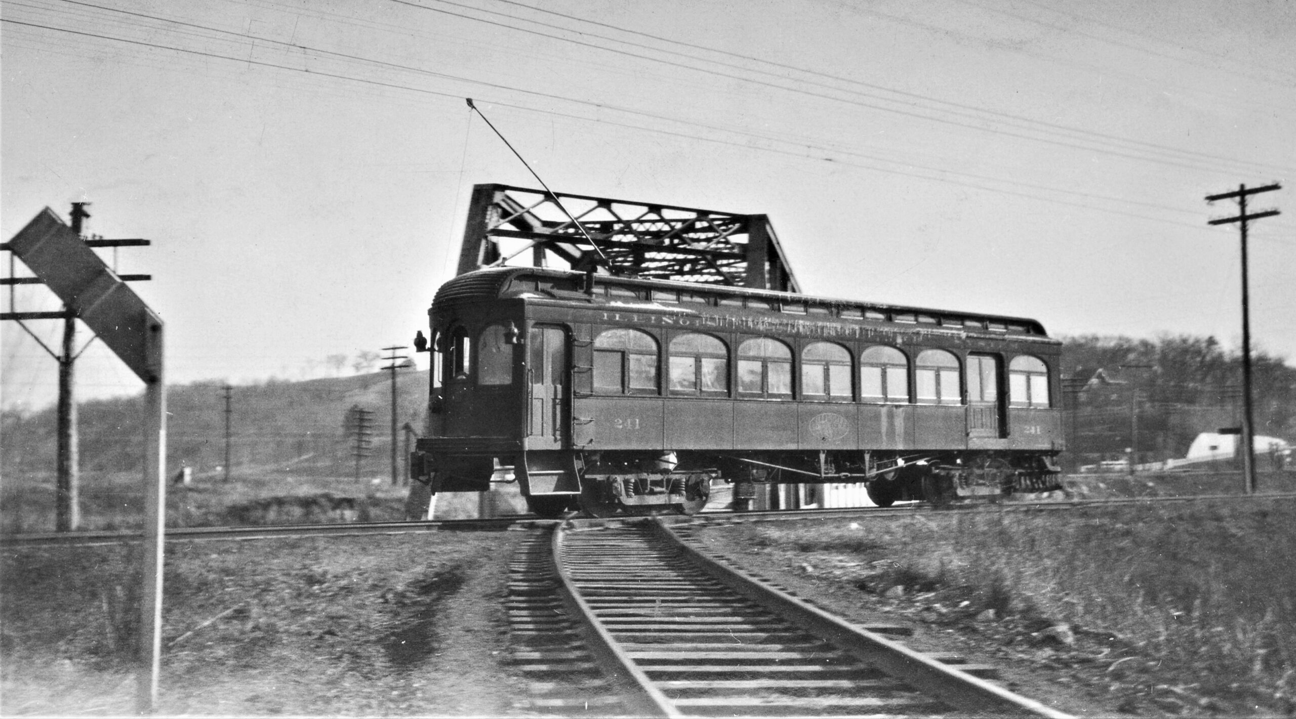 Illinois Terminal | East Peoria, Illinois | Car #241 | Local | December 31, 1932 | R.V. Mehlenbeck Photograph | Elmer Kremkow Collectionc