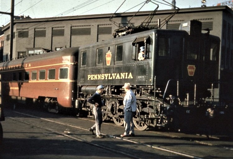 Pennsylvania Railroad | Harrisburg, Pennsylvania | Class B-1 #5691 electric switching motor | September 10, 1951 | John Dziobo, Jr. photograph