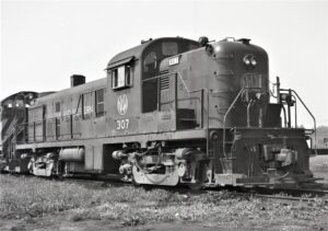 Norfolk and Western Railway | Bellevue, Ohio | Alco Class RS3 #307 diesel-electric locomotive |1967 | Elmer Kremkow photograph