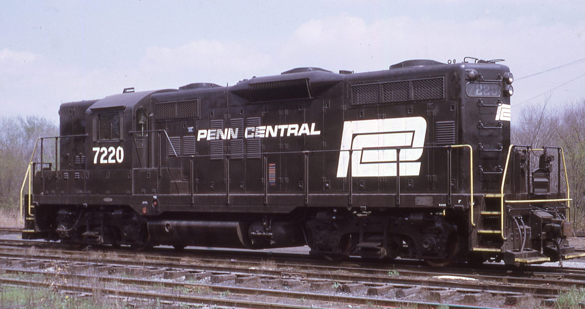 Penn Central Transportation Company | Youngwood, Pennsylvania | EMD GP9 #7220 diesel-electric locomotive | April 22, 1968 | Dick Flock photo