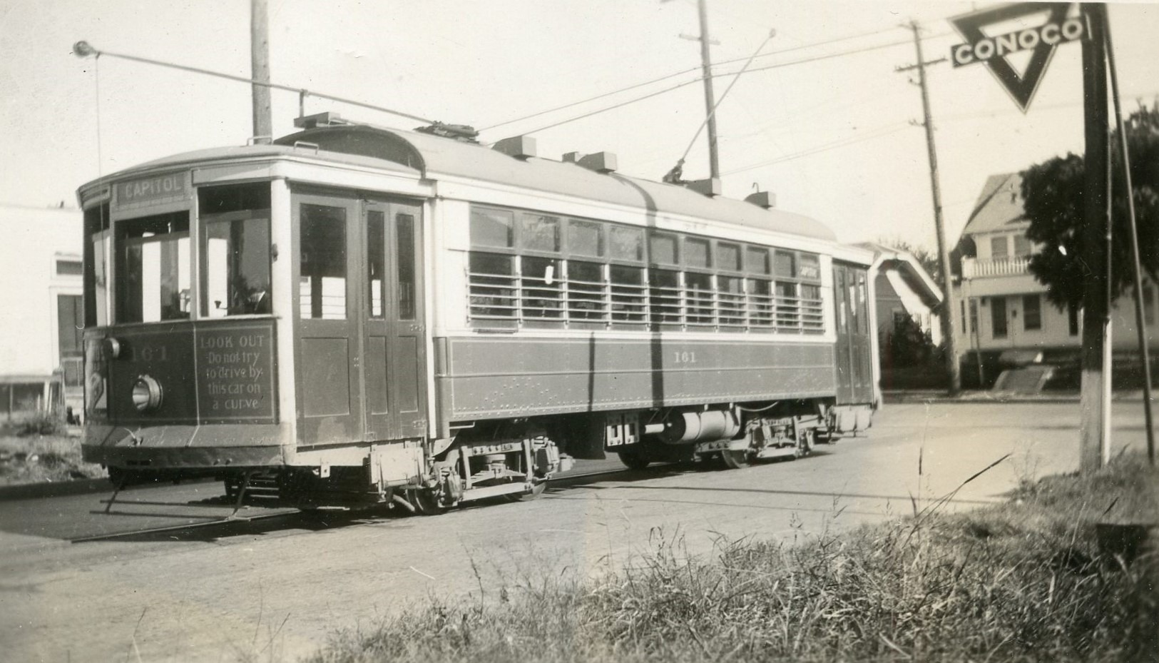 Dallas Street Railway | Dallas, Texas | Car #161 | September 1935 | H.E. Valentine photograph | Elmer Kremkow Collection