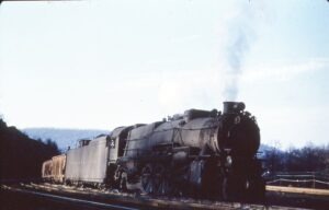 Pennsylvania Railroad | Rockville, Pennsylvania | Class M1 4-8-2 #6827 steam locomotive | freight train | October 1956 | Dave Sweetland photograph | Richard Prince Collection