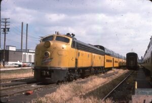 Chicago and Northwestern | Chicago, Illinois | EMD F7a 507 diesel-electric locomotive | September 22, 1975 | Bill Brennan photograph