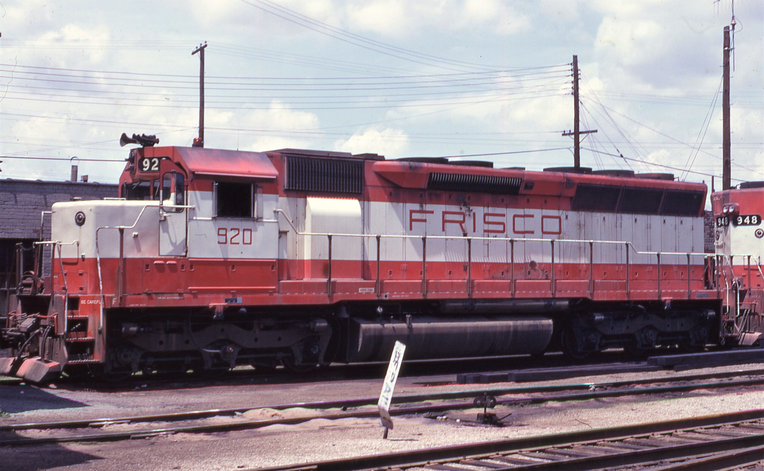Saint Louis and San Francisco Railway | FRISCO | Saint Louis, Missouri | EMD Class SD45 #90 diesel-electric locomotive | July 1975 | Calvin T. Banse photograph | Steve Timko Collection