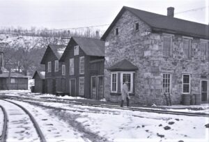 East Broad Top | Orbisonia, Pennsylvania | Office and Shop buildings | January 1956 | Fielding Lew Bowman photograph