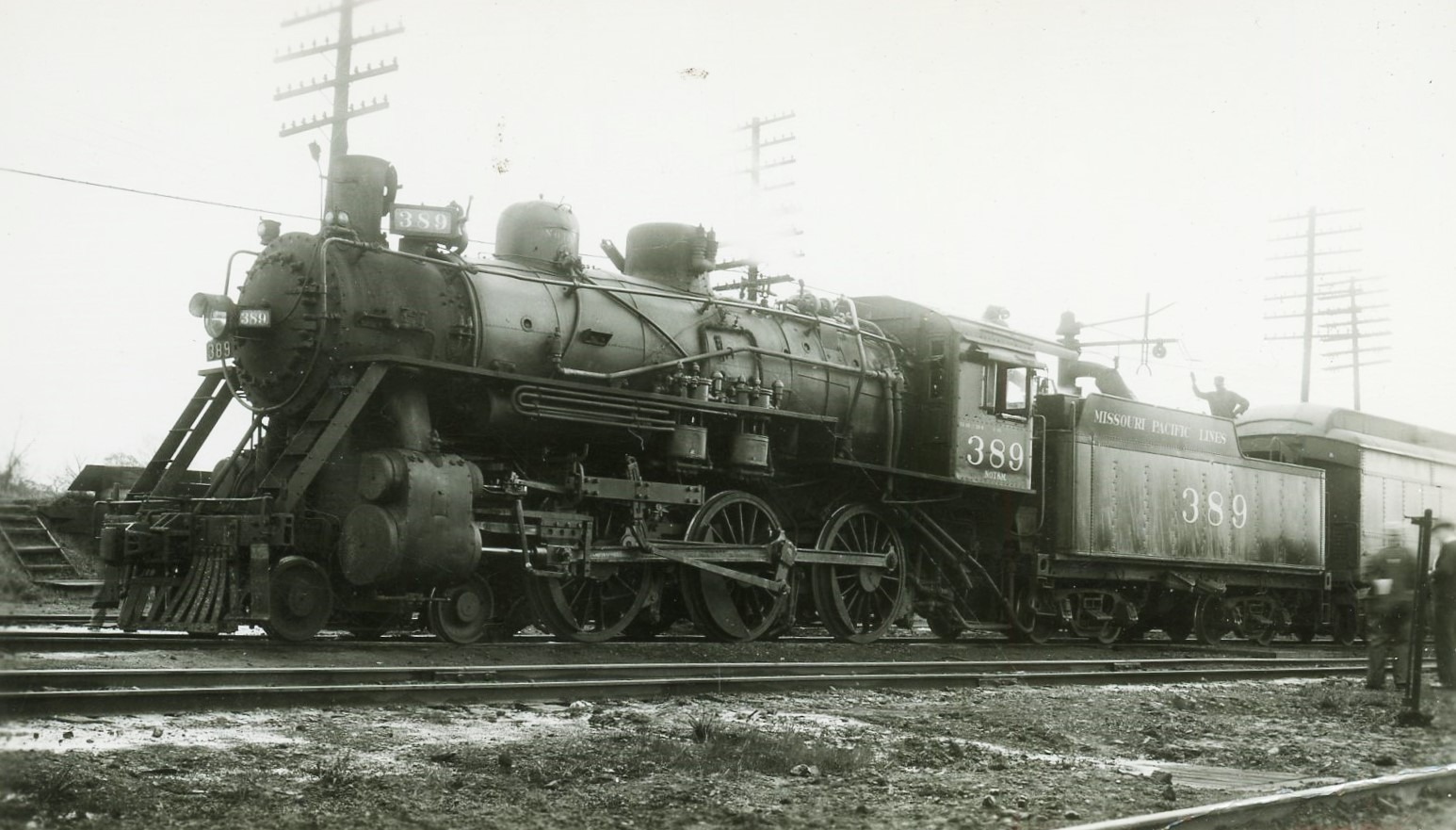 Missouri Pacific Lines | Baton Rouge, Louisiana | Class 4-6-0 #359 steam locomotive | January 23, 1949 | C.W. Witbeck photo | Elmer Kremkow Collection