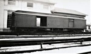 New York Central | Croton Harmon, New York | Wooden baggage car #5148 | circa 1940 | Elmer Kremkow collection