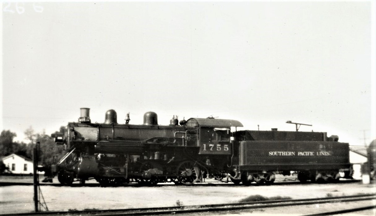 Southern Pacific Lines | Santa Ana, California | Class N6 2-6-0 #1755 steam locomotive | 1936 | unknown photograph | West Jersey Chapter Collection