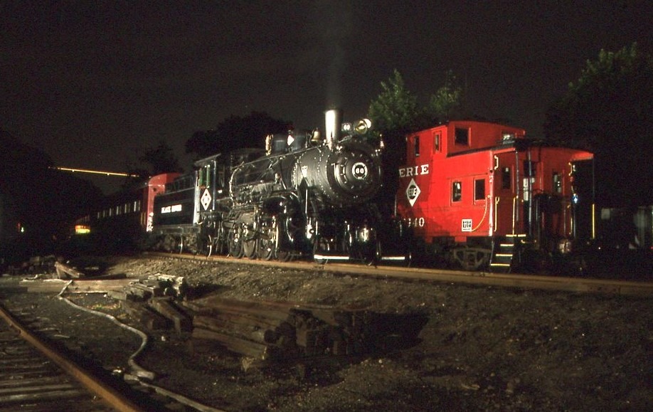 Black River & Western Railway | Ringoes, New Jersey | 2-8-0 #60 ex- Great Western #60 steam locomotive | Night photo session | July 30,1994 | Fred Heide photograph