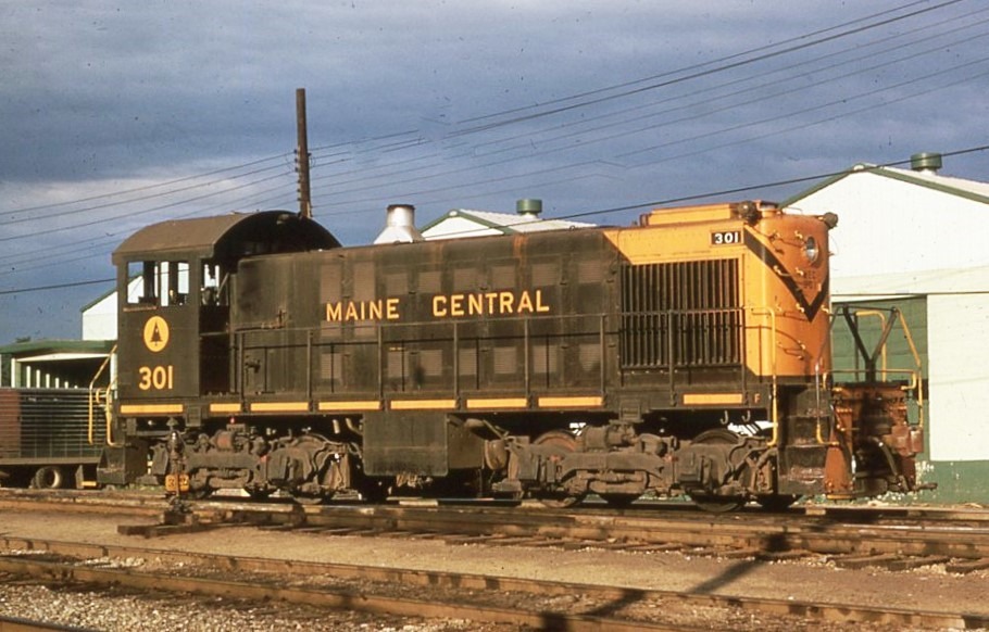 Maine Central | Bangor, Maine | Alco class S2 #301 diesel-electric locomotive | July 6, 1970 | R.R. Wallin photograph