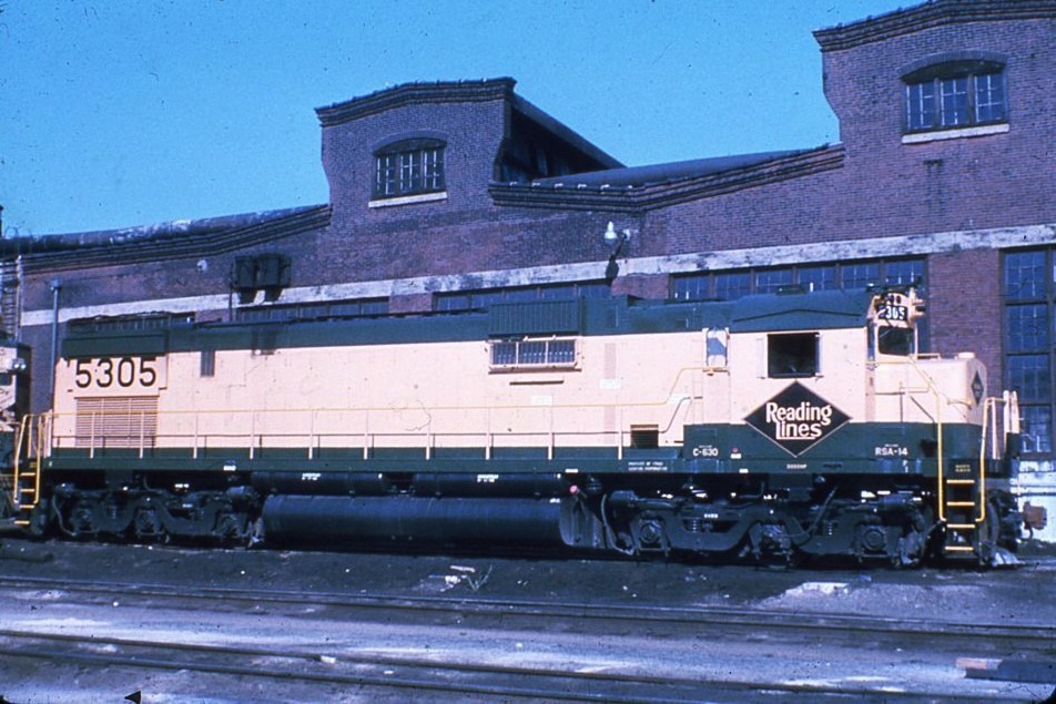 Reading Company | Reading, Pennsylvania | Alco C630 #5305 diesel-electric locomotive | June 1966 | Frank Claussen photograph