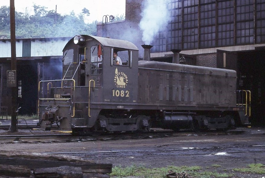 Central Railroad of New Jersey | Bethlehem, Pennsylvania | EMD Class SW7 #1082 diesel electric locomotive | CRNJ Bethlehem Roundhouse | August14, 1966 | Jack DeRosset photograph | Morning Sun Books collection