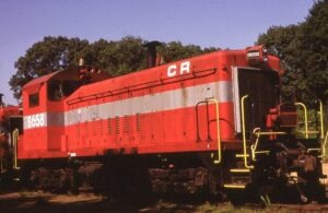 Conrail | Parlin, New Jersey | EMD SW9 #8659 diesel-electric locomotive | former Raritan River Railroad | October, 1980 | Jack DeRosset photograph | Morning Sun Books collection