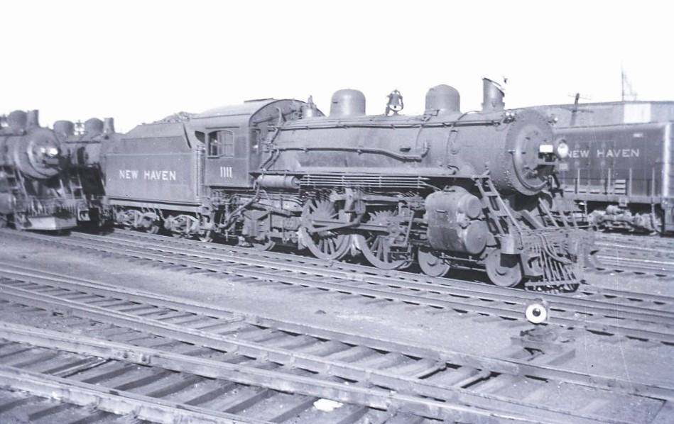 New Haven New York and Hartford Railroad | Boston, Massachusetts | Class 4-4-2 #1111 steam locomotive | April 1940 | Fielding Lew Bowman photograph