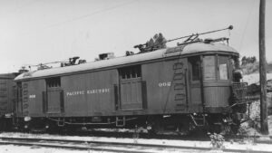 Pacific Electric Railway Company | Los Angeles, California | Electric freight motor #002 | July 25, 1936 | Stuart A. Liebman photograph | Elmer Kremkow collection